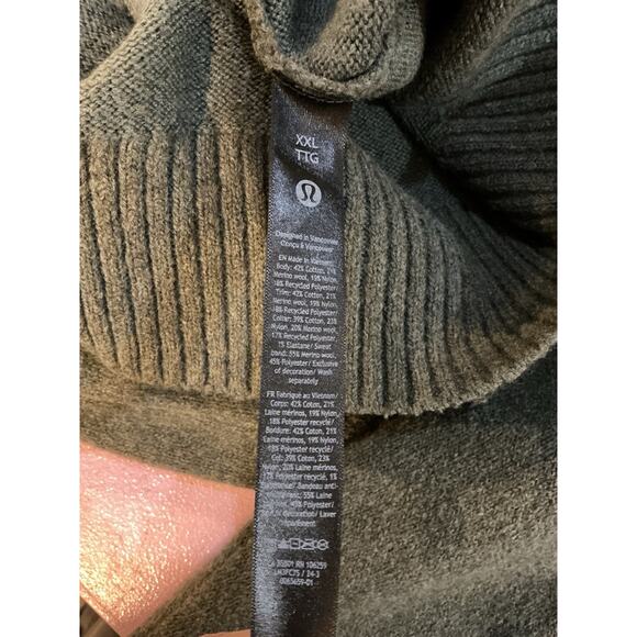 Lululemon Men’s Relaxed-Fit Knit Sweater – Size XXL Dark Forest - Picture 5 of 5
